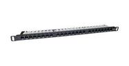 PATCH PANEL, RJ45, 0.5U, 24 PORT, CAT5E