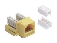 CONN, KEYSTONE 110/RJ45 JACK, CAT6, YEL