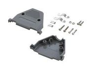 D SUB BACKSHELL, 180 DEG, DC, PLASTIC