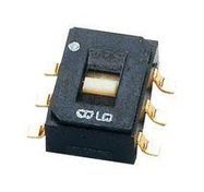 SLIDE SWITCH, DPDT, 0.1A, 6VDC, SMD