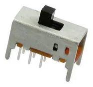 SLIDE SWITCH, DPDT, 0.3A, 10VDC, TH
