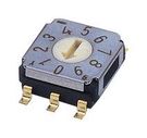 ROTARY CODED SW, 10 POS, 0.1A, 5VDC, SMD