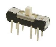 SLIDE SWITCH, DP3T, 0.2A, 12VDC, TH