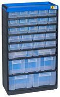 SMALL PARTS CABINET, PS/PP, BLACK/BLUE