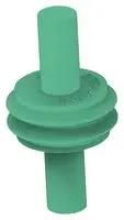 BLIND PLUG, HEAVY DUTY CONN, GREEN