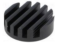 Heatsink; LED; Ø: 33mm; H: 10mm; 17.6K/W; black FISCHER ELEKTRONIK