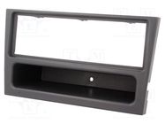 Radio frame; Opel,Vauxhall; 1 DIN; metallic black 