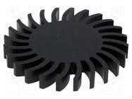 Heatsink; LED; Ø: 85mm; H: 10mm; 2.25K/W; black FISCHER ELEKTRONIK