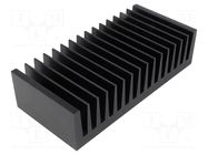 Heatsink: extruded; grilled; black; L: 75mm; W: 160mm; H: 40mm; 1.1K/W FISCHER ELEKTRONIK