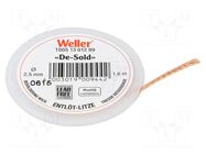 Tape: desoldering; W: 2.5mm; L: 1.6m WELLER