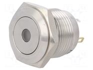 Switch: vandal resistant; Pos: 2; SPST-NO; 2A/36VDC; IP65; OFF-(ON) ONPOW