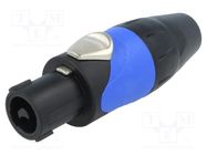 Plug; loudspeaker; female; PIN: 2; for cable; 30A; 133V; SP; IP54 AMPHENOL