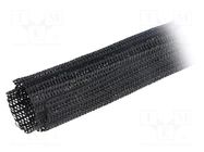 Braid; ØBraid : 50.8mm; polyester; black; -70÷125°C; UL94V-0 ALPHA WIRE