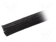 Braid; ØBraid : 25.4mm; polyester; black; -70÷125°C; UL94V-0 ALPHA WIRE