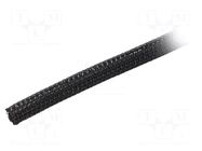 Braid; ØBraid : 6.35mm; polyester; black; -70÷125°C; UL94V-0 ALPHA WIRE