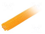 Braid; ØBraid : 12.7mm; polyester; orange; -70÷125°C; UL94V-0 ALPHA WIRE