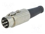 Connector: DIN; plug; male; PIN: 6; 240°; straight; for cable; 34V; 2A DELTRON