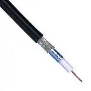 CABLE, COAX, RG6/U, BLACK, 304.8M