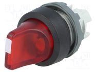 Switch: rotary; 22mm; Stabl.pos: 1; red; MLB-1; IP66; prominent; M3S ABB
