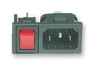 INLET, IEC, SWITCHED, RED