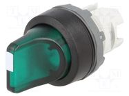 Switch: rotary; 22mm; Stabl.pos: 1; green; MLB-1; IP66; prominent ABB
