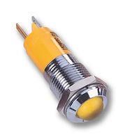 LED INDICATOR, 24VDC, SATIN, YELLOW