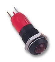 LED INDICATOR, 24VDC, BLK, RED