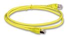 PATCH LEAD, CAT6, YELLOW, 0.5M