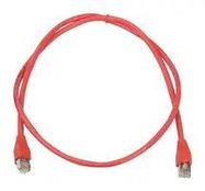 PATCH LEAD, CAT5E, STP, RED, 1M