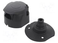 Connector: automotive; for towbars,for trailers; socket; 12VDC TESAT