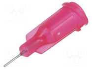 Needle: steel; 0.25"; Size: 25; straight; 0.25mm; polypropylene FISNAR