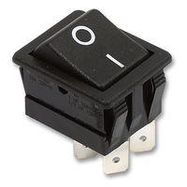 ROCKER SWITCH, DPST, 16A, 250VAC, PANEL