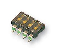 DIP SW, SPST, 0.025A/24VDC, 4 POS, SMD