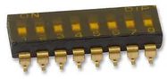 DIP SW, SPST, 0.025A/24VDC, 8 POS, SMD