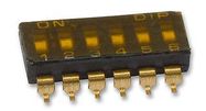 DIP SW, SPST, 0.025A/24VDC, 6 POS, SMD