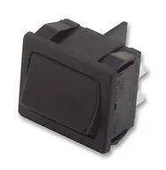 ROCKER SWITCH, DPDT, BLACK