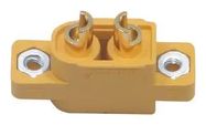 RECT PWR CONN, PLUG, 2POS, SOLDER