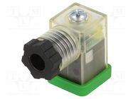 Connector: valve connector; plug; form C; 8mm; female; PIN: 3; 4÷6mm MURR ELEKTRONIK