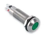 LED INDICATOR, 12VDC, GREEN