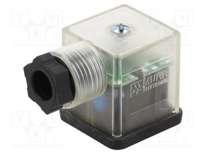 Connector: valve connector; plug; form A; 18mm; female; PIN: 3; 230V MURR ELEKTRONIK 7000-29165-0000000