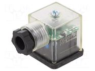 Connector: valve connector; plug; form A; 18mm; female; PIN: 3; 110V MURR ELEKTRONIK