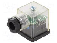 Connector: valve connector; plug; form A; 18mm; female; PIN: 3; 110V MURRELEKTRONIK