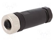 Connector: M12; plug; PIN: 5; female; straight; IP67; screw terminal MURRELEKTRONIK