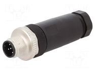 Connector: M12; plug; PIN: 5; male; straight; IP67; screw terminal MURRELEKTRONIK