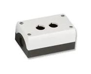 ENCLOSURE, PUSHBUTTON, 2HOLE, GREY