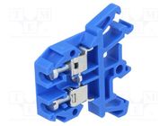 Splice terminal: rail; 0.5÷4mm2; ways: 1; terminals: 2; blue; 690V POKÓJ