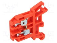 Splice terminal: rail; 0.5÷2.5mm2; ways: 1; terminals: 2; red; 690V POKÓJ