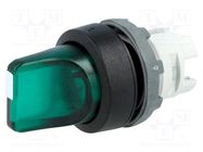 Switch: rotary; 22mm; Stabl.pos: 2; green; MLB-1; IP66; prominent ABB