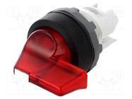 Switch: rotary; 22mm; Stabl.pos: 2; red; MLB-1; IP66; prominent; M2S ABB