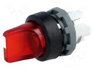 Switch: rotary; 22mm; Stabl.pos: 2; red; MLB-1; IP66; prominent; M2S ABB